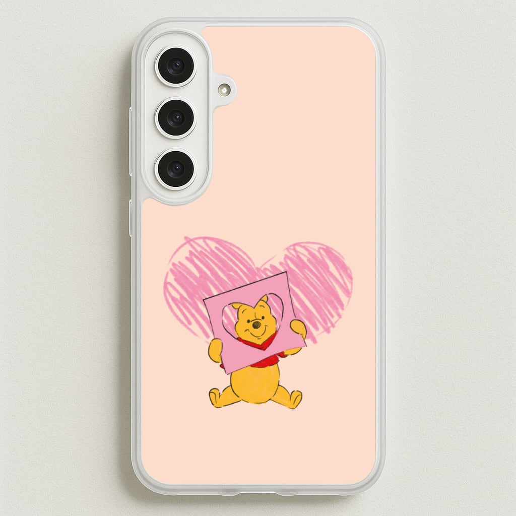 Pooh Heart Drawing Valentine's Phone Case