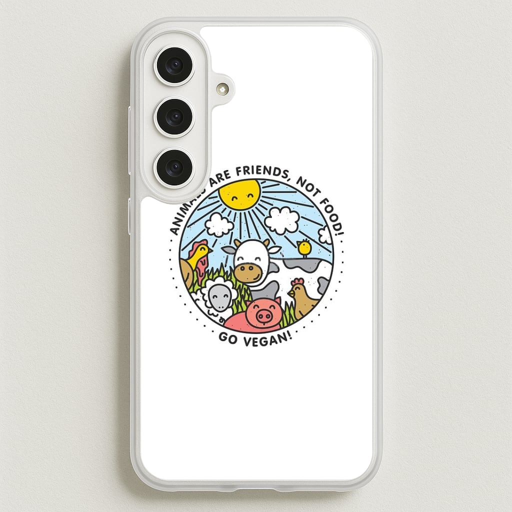 Animals Are Friends, Not Food - Vegan Phone Case