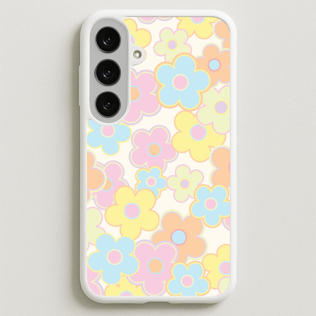 Pastel Abstract Flowers Pattern Phone Case