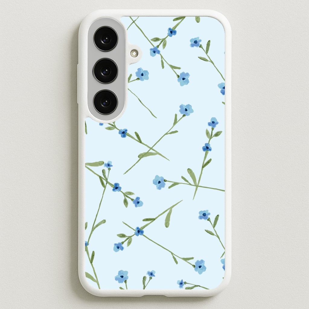 Baby Blue Floral Pattern Phone Case