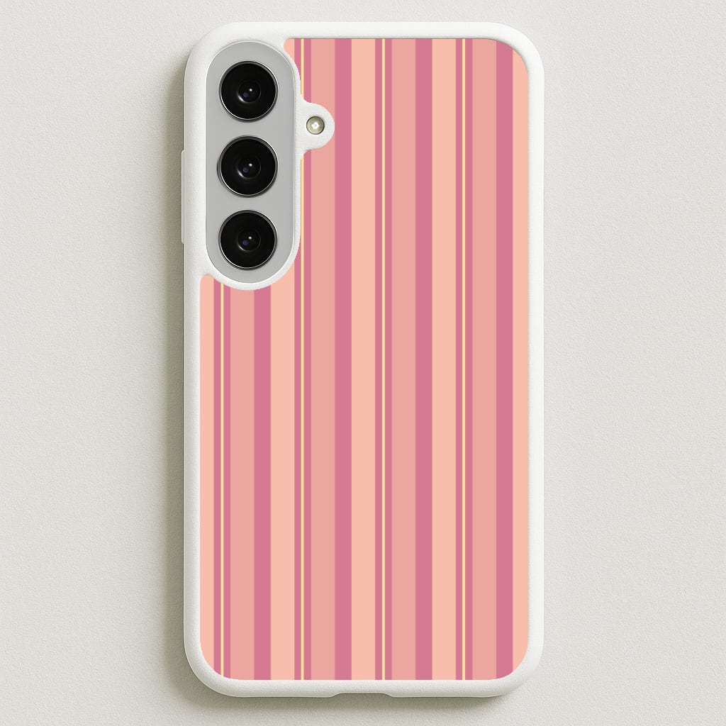 Pink And Yellow Stripes Phone Case