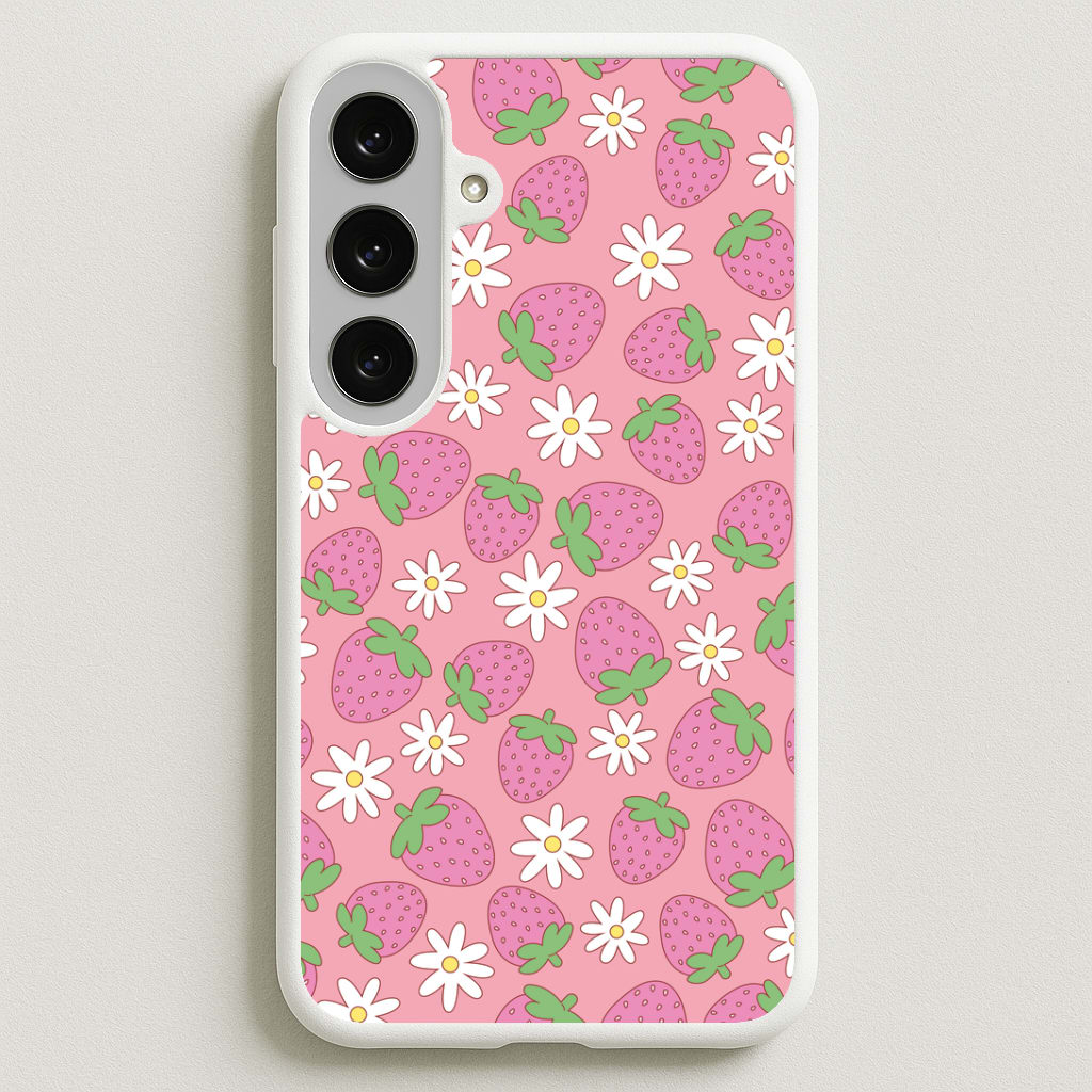 Pink Strawberries - Spring Patterns Phone Case