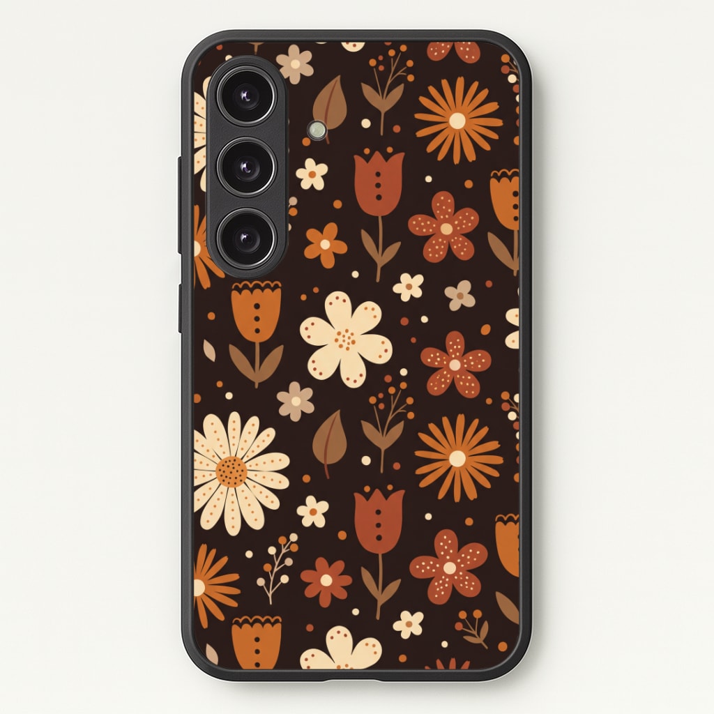 Espresso Folk Blooms Phone Case