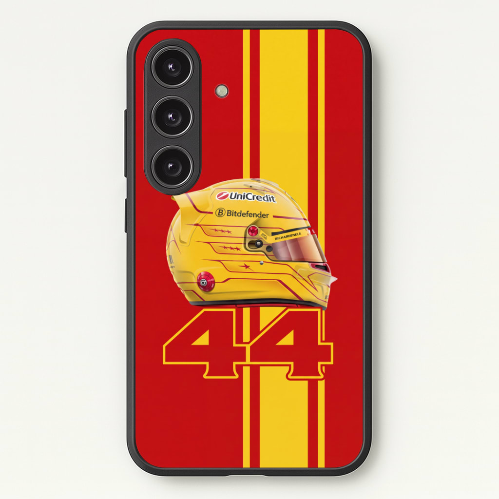 Red & Yellow 44 Helmet - Hamilton Phone Case
