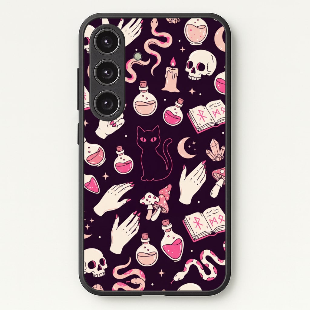 Black Witchy Doodles Phone Case