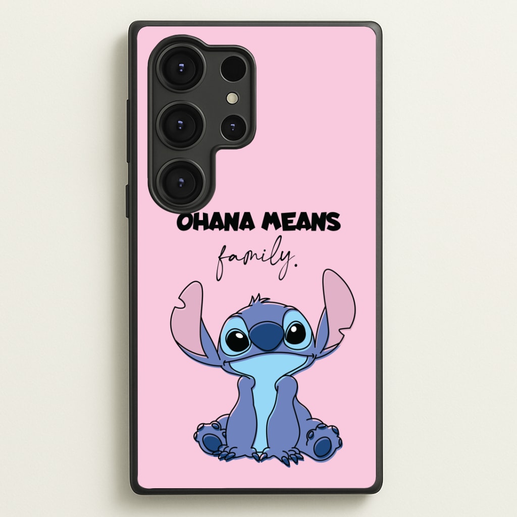 Ohana Means Family Pink Phone Case