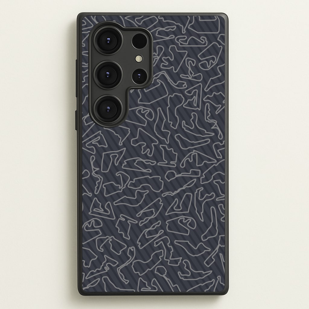 Track Outlines Gray Phone Case