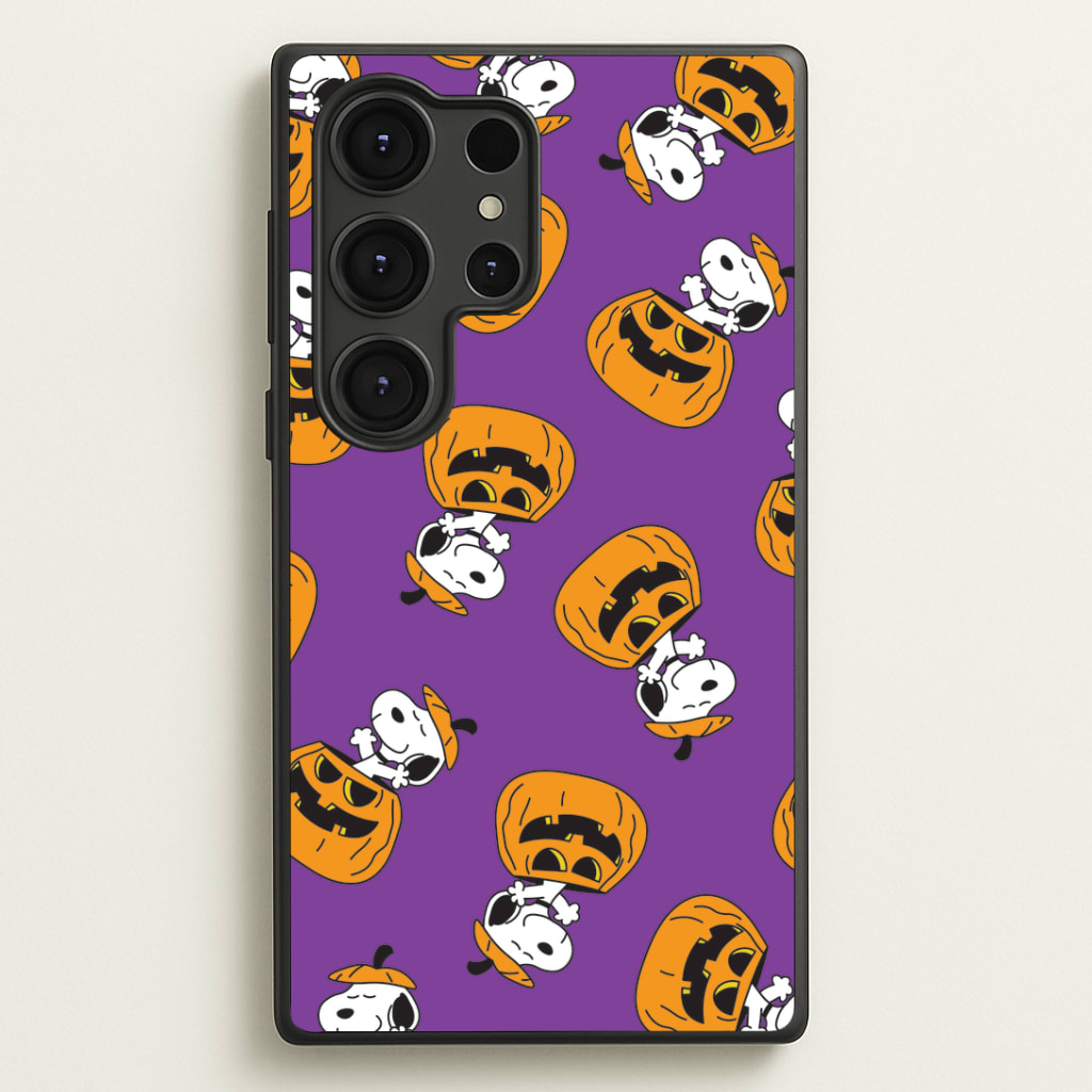 Cartoon Beagle Pumpkin Pattern Phone Case