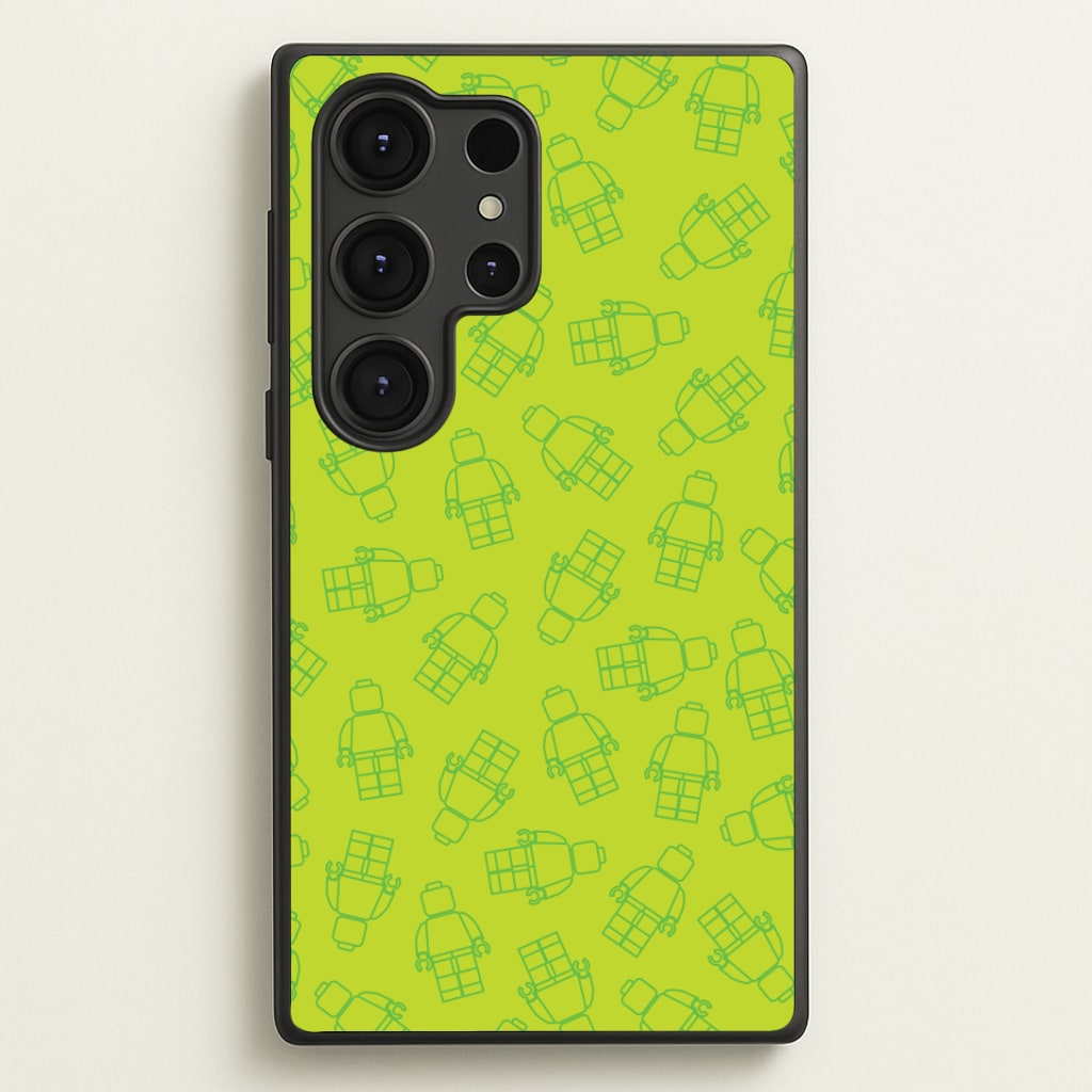 Bricks Figures Pattern Green Phone Case