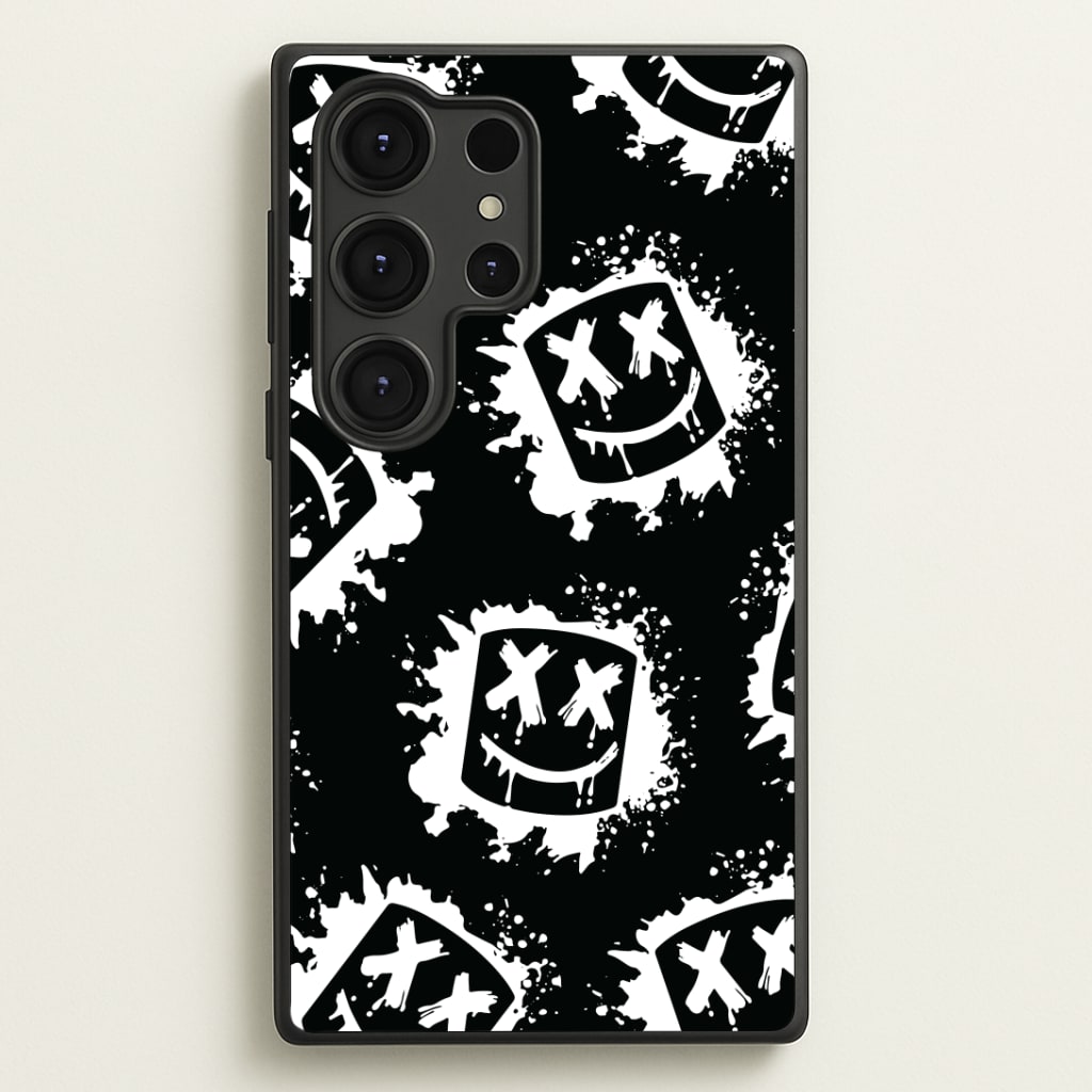 Black And White Helmet DJ Pattern Phone Case