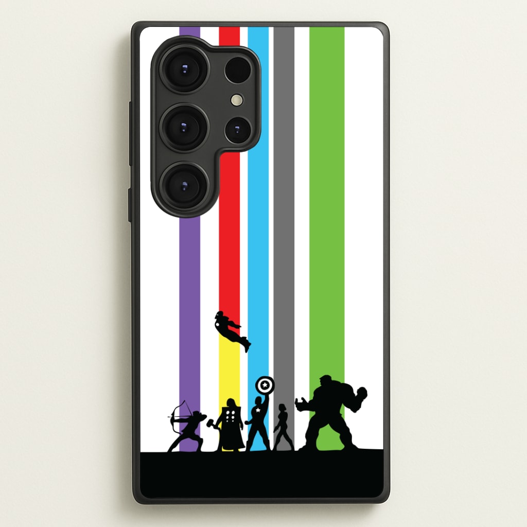 Superhero Team Silhouette Phone Case