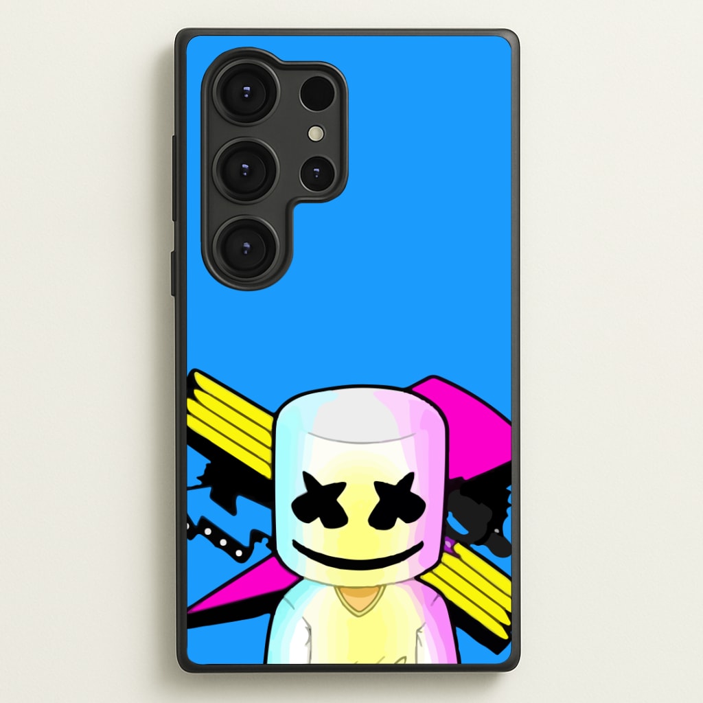 Neon Logo White Helmet DJ Phone Case