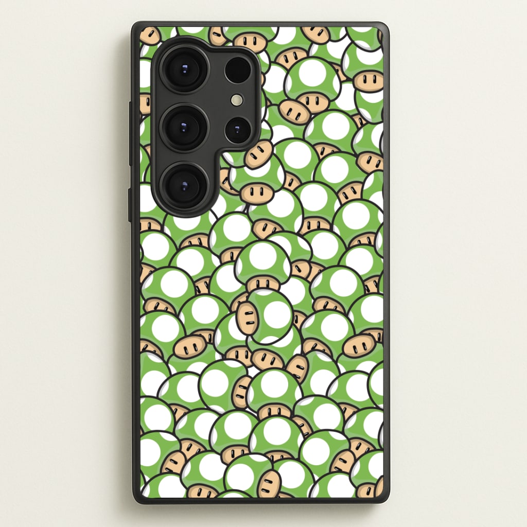 Mushroom Pattern - Green Phone Case