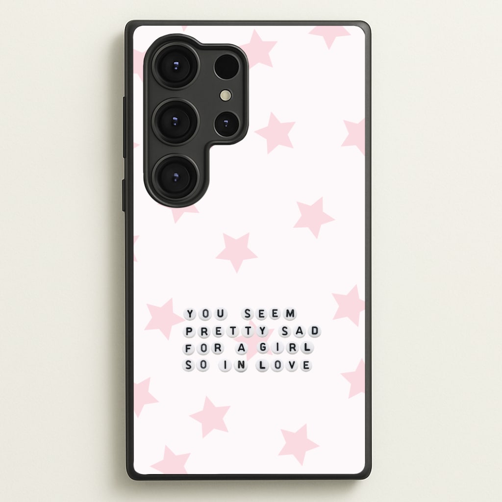 Pretty Sad Letter Beads Phone Case