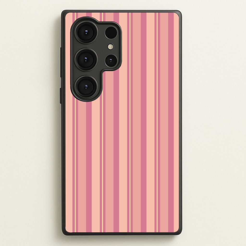 Pink And Yellow Stripes Phone Case