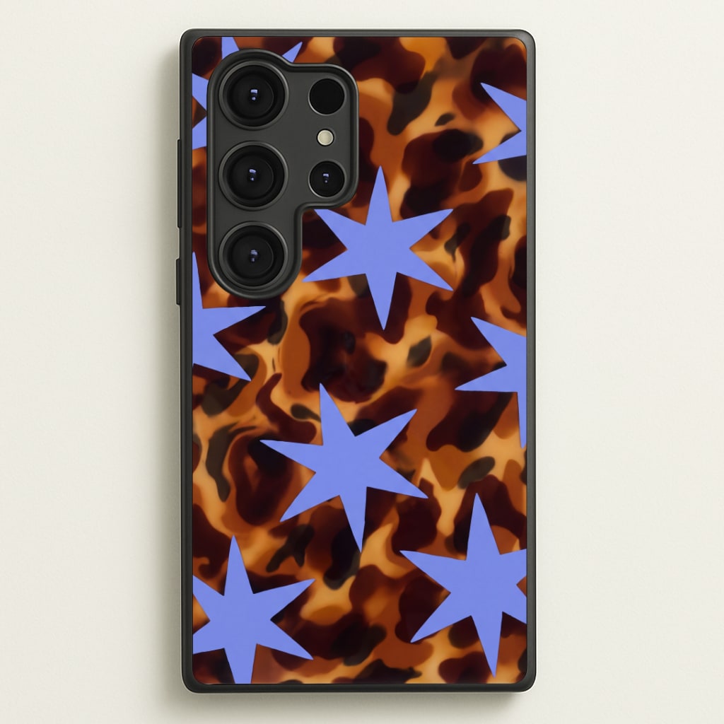 Tortoiseshell Star Scatter - Periwinkle Phone Case