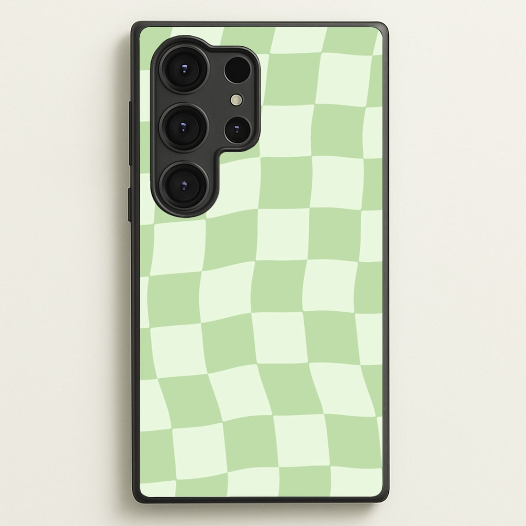 Green Checkers Phone Case - Galaxy S25 Ultra / Standard