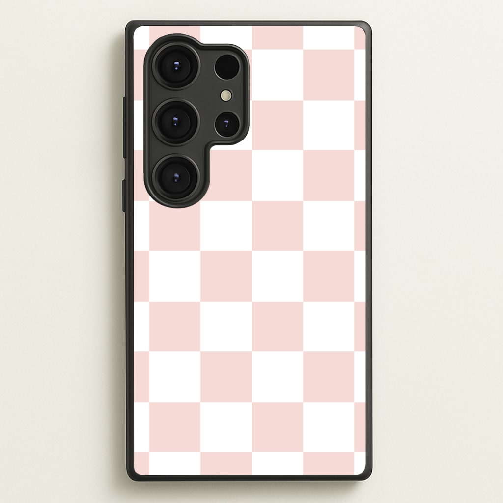 Pink And White Checkers Phone Case