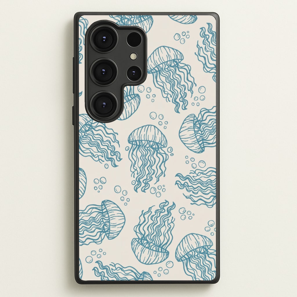 Teal Jellyfish Drift Phone Case