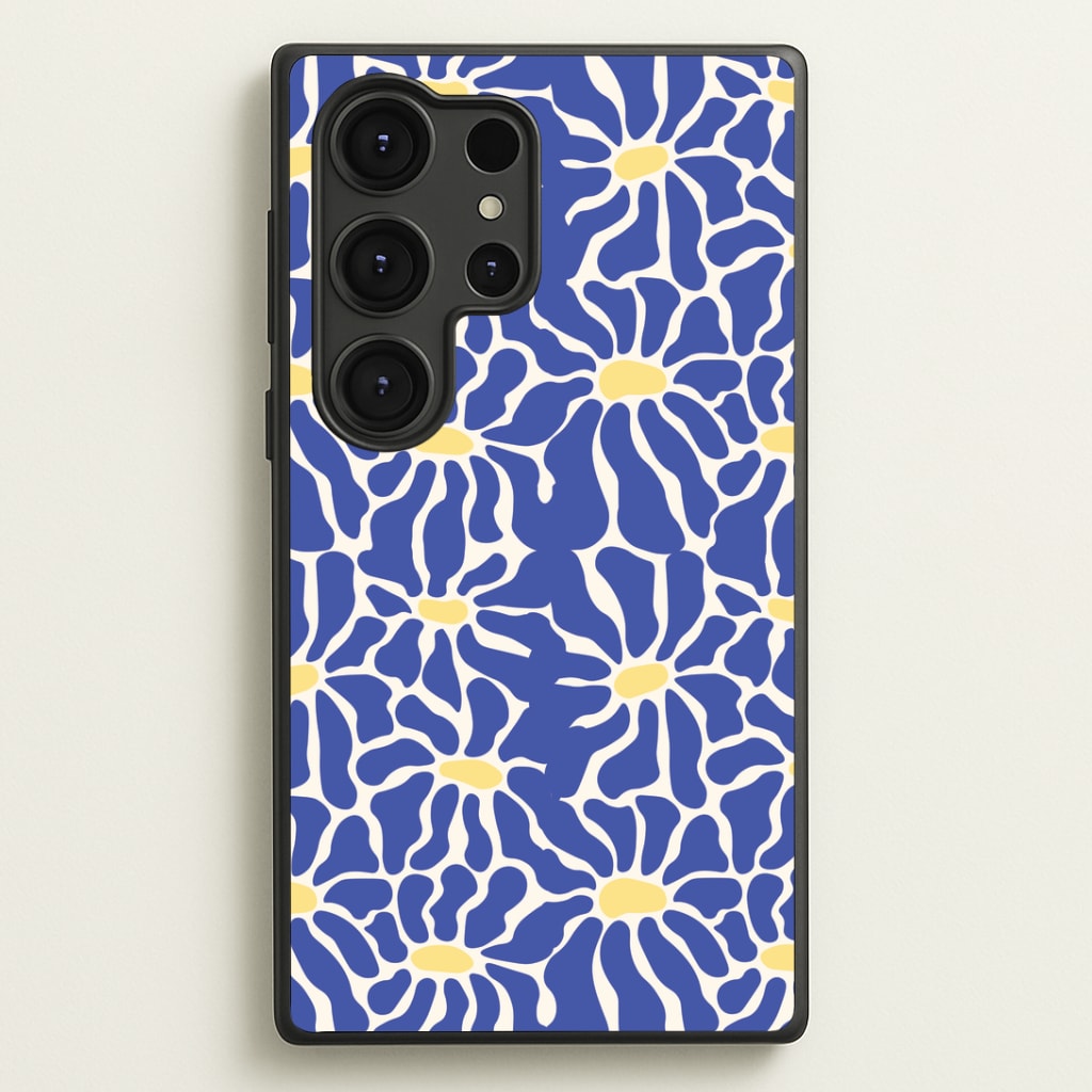 Dark Blue Flowers - Summer Phone Case
