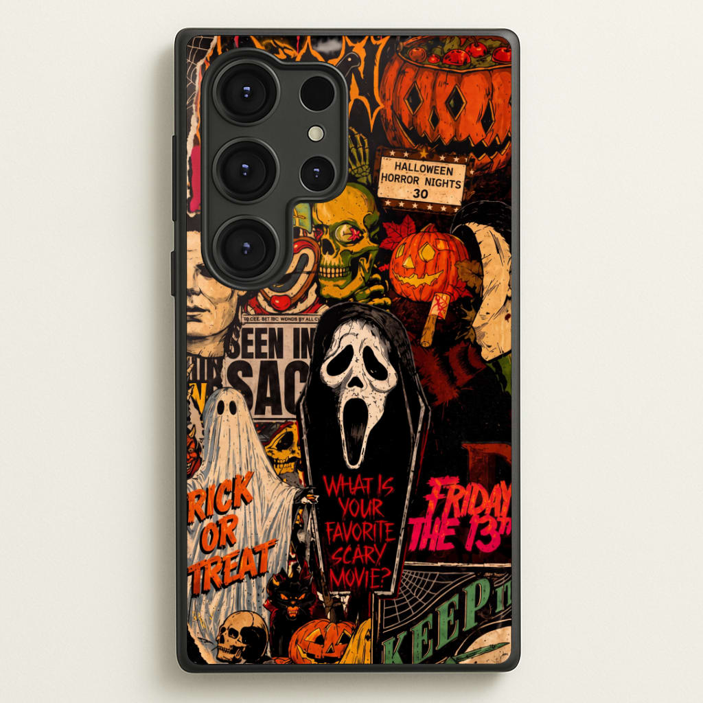Horror Movie Sticker Collage Phone Case
