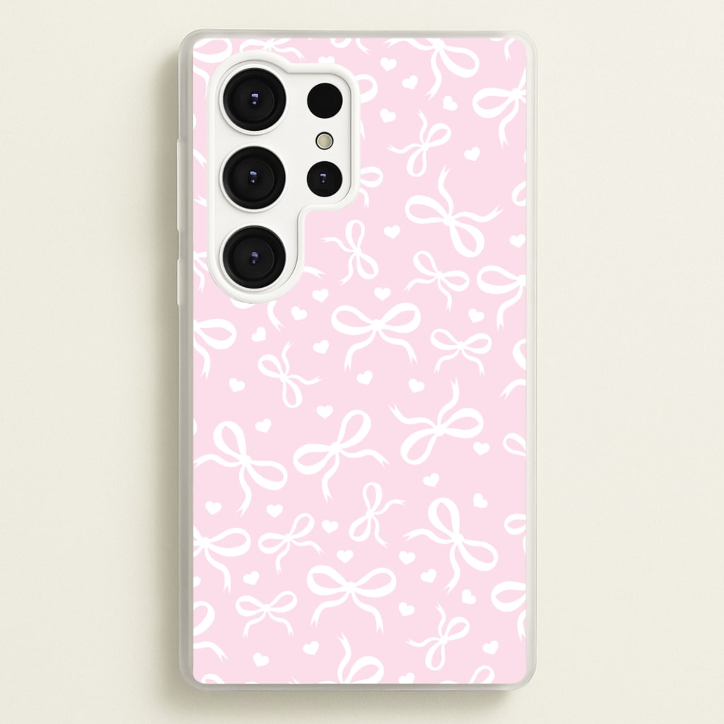 Coquette Bows And Hearts Baby Pink Phone Case