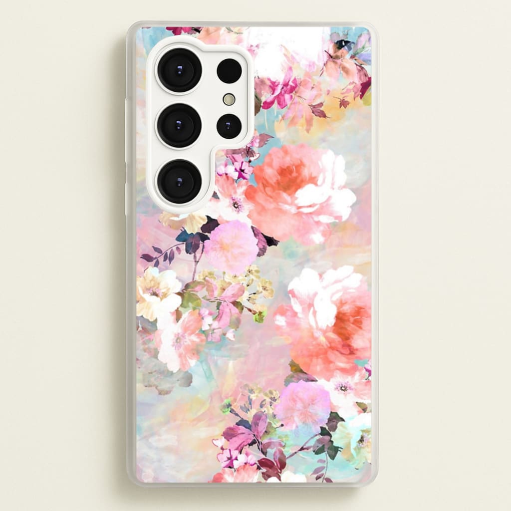 Pastel Pink Floral Pattern Phone Case