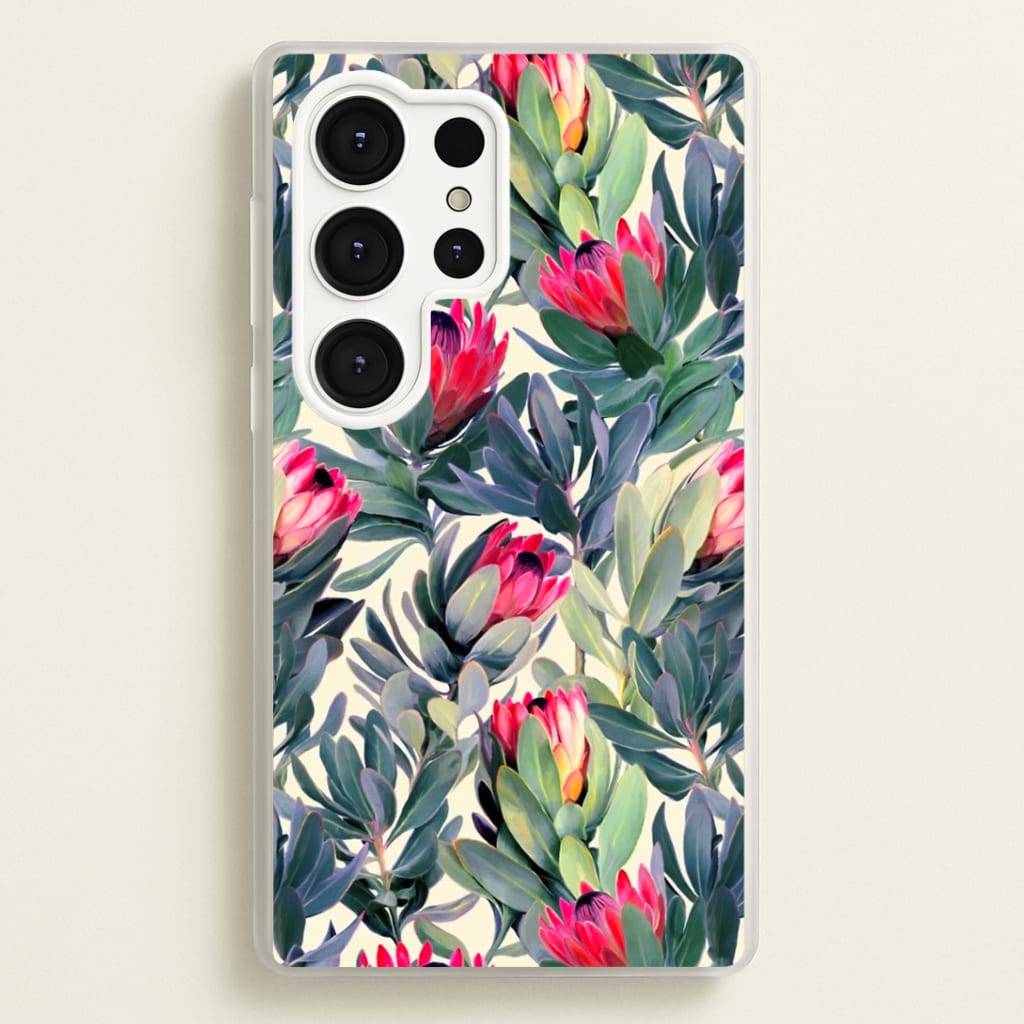 Painted Protea Pattern Phone Case