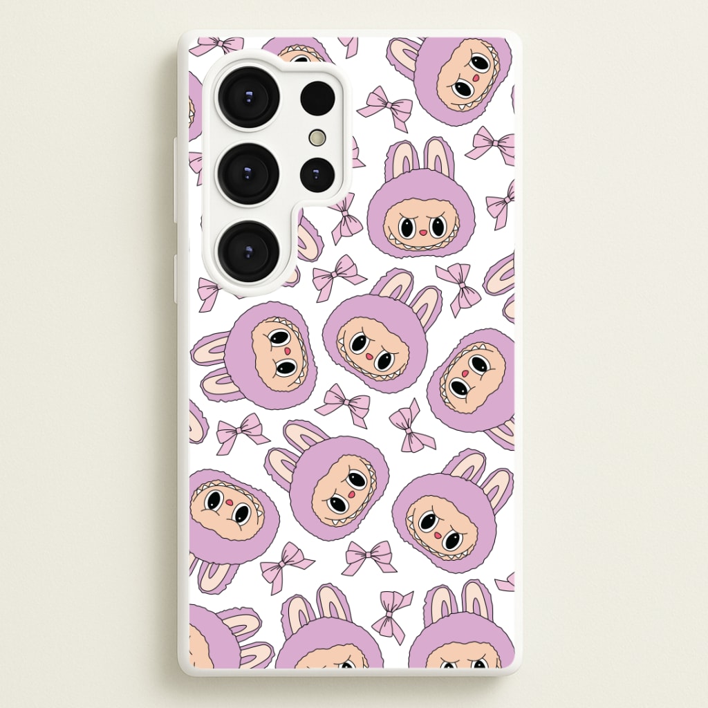 Cute Purple Monster And Bows Pattern Phone Case