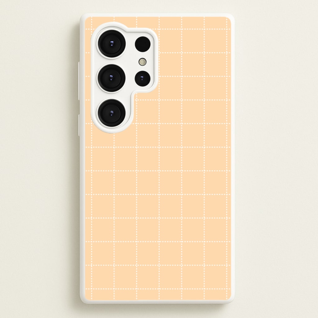 Criss Cross Peach Stripes Phone Case
