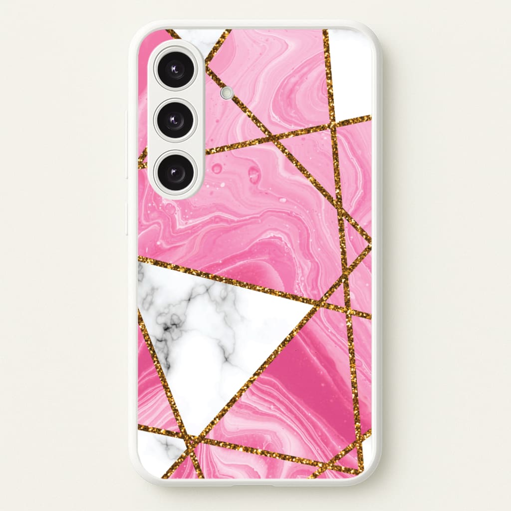 Pink Marble And Gold Collage Phone Case