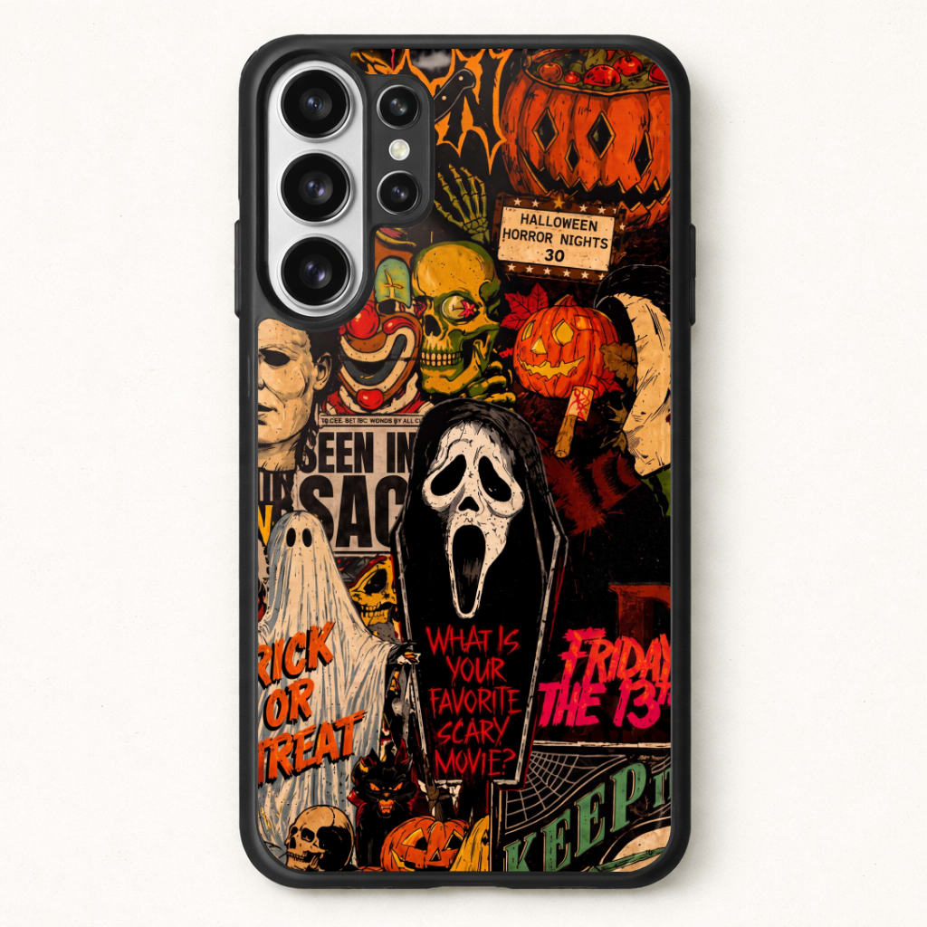 Horror Movie Sticker Collage Phone Case