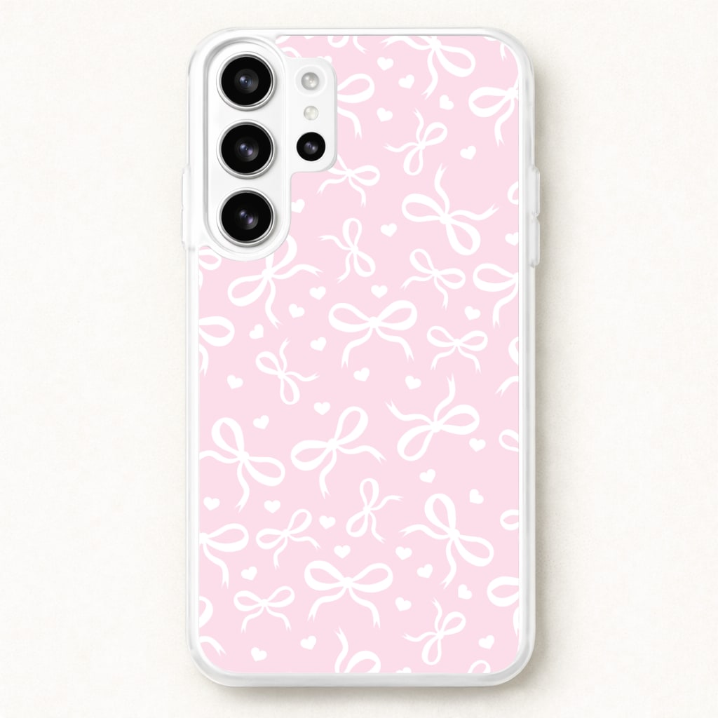 Coquette Bows And Hearts Baby Pink Phone Case