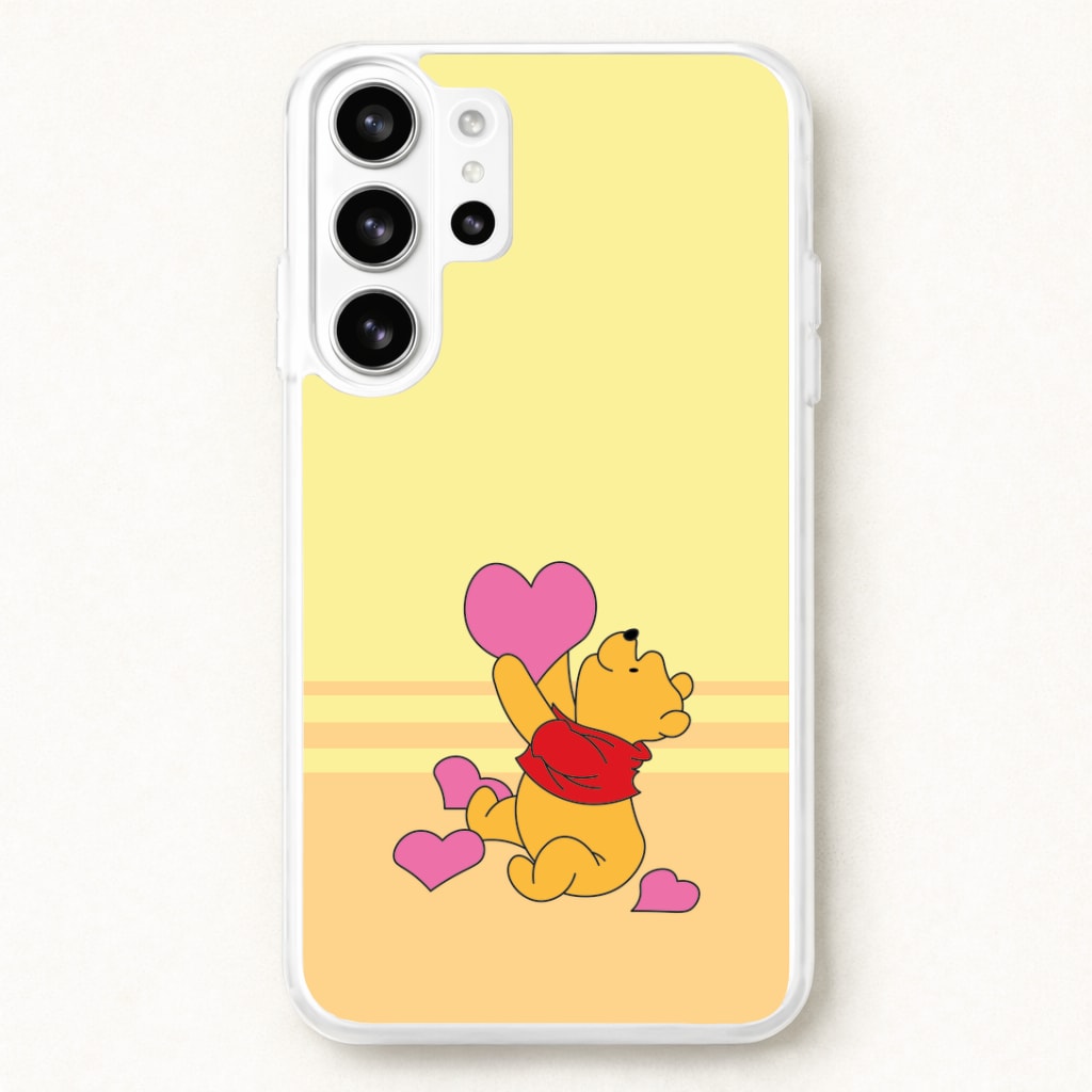 Pooh Love Heart Balloons Valentine's Phone Case