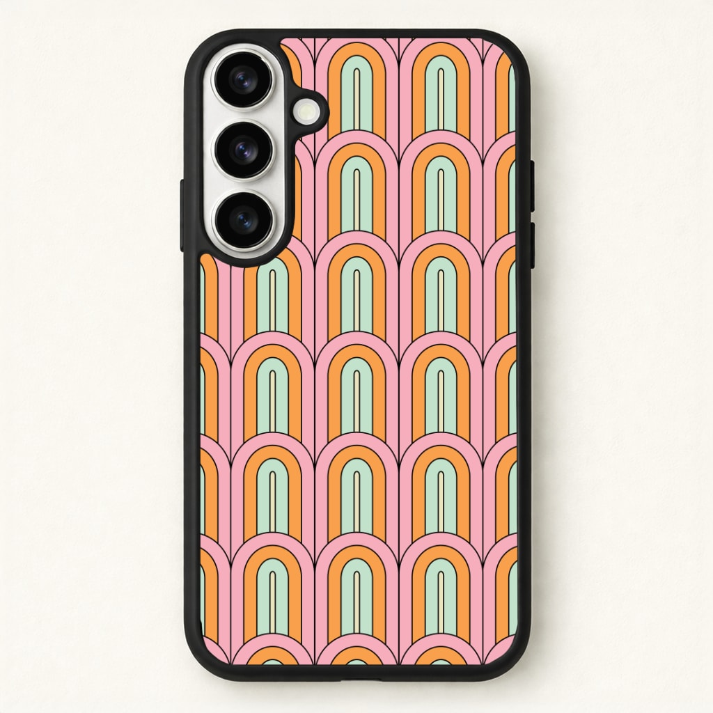 Pastel Retro Arches Pattern Phone Case - Galaxy S26 / Standard