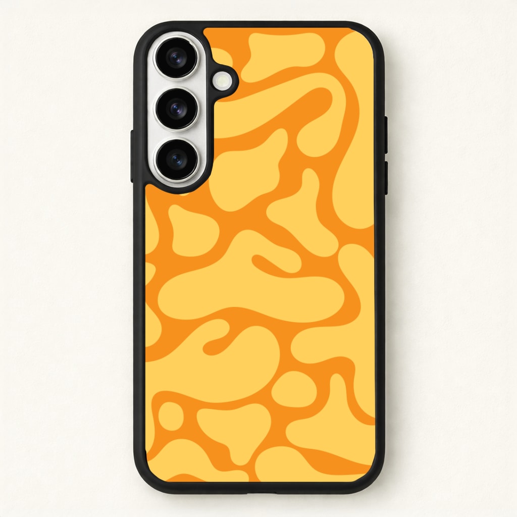 Yellow Blobs Abstract Pattern Phone Case - Galaxy S26 / Standard