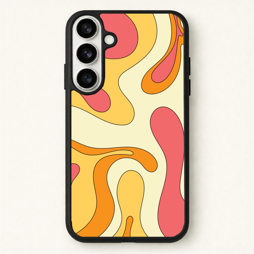 Pastel Waves Abstract Pattern Phone Case - Galaxy S26 / Standard