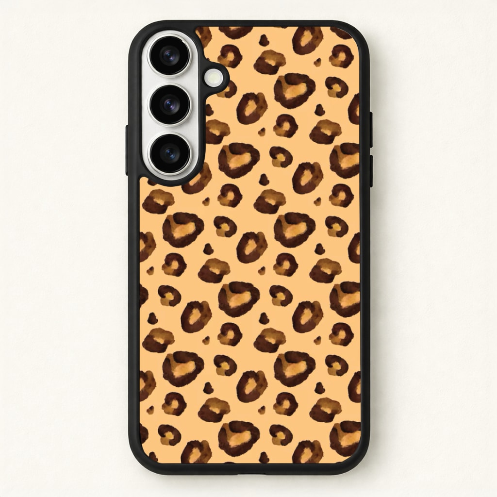 Watercolour Cheetah Print Phone Case - Galaxy S26 / Standard