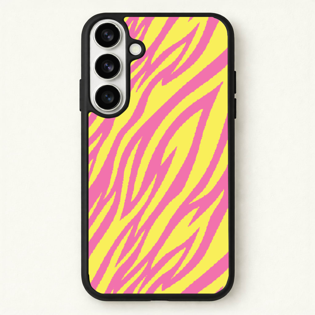Neon Zebra Print Phone Case - Galaxy S26 / Standard