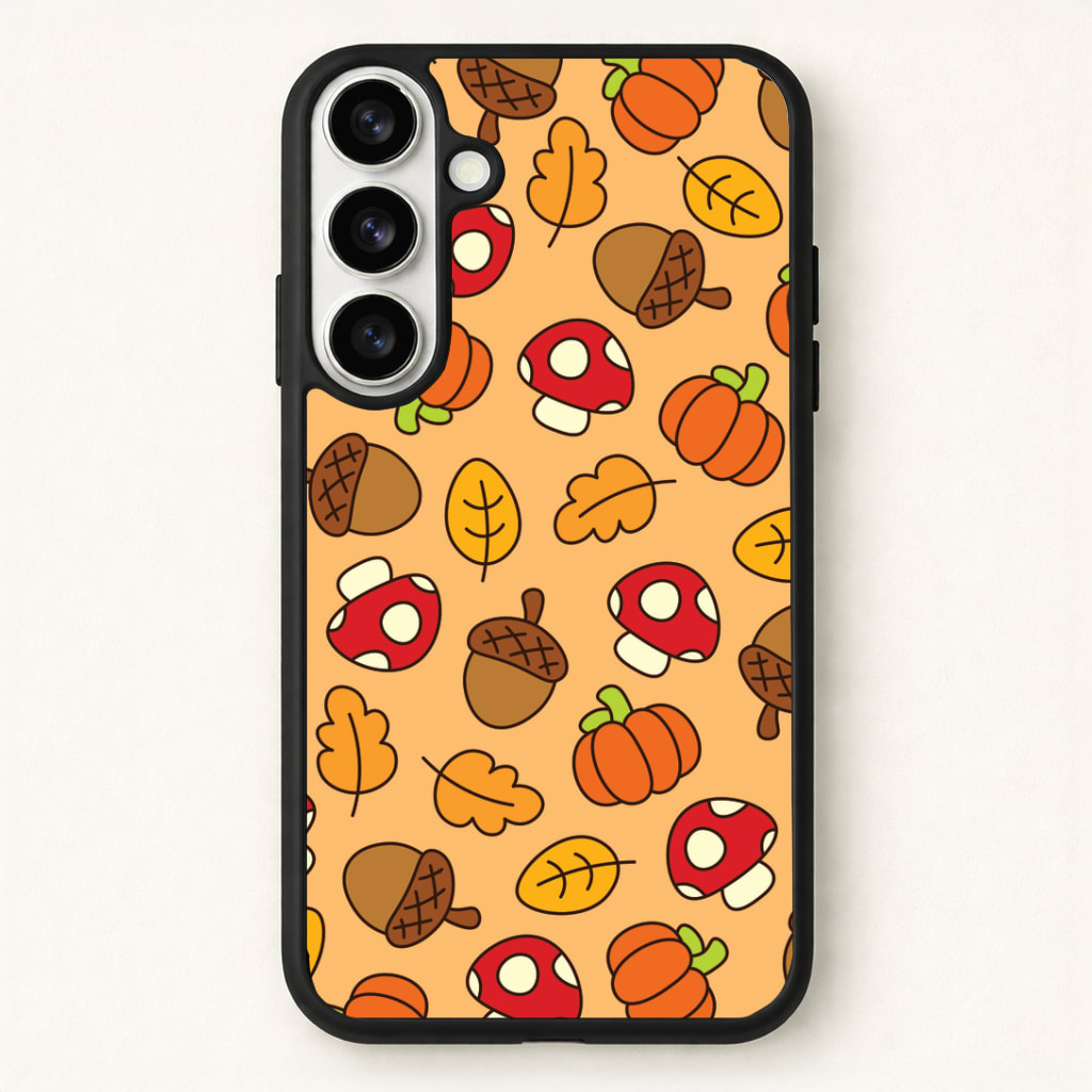 Cartoon Autumn Icons Pattern Phone Case - Galaxy S26 / Standard