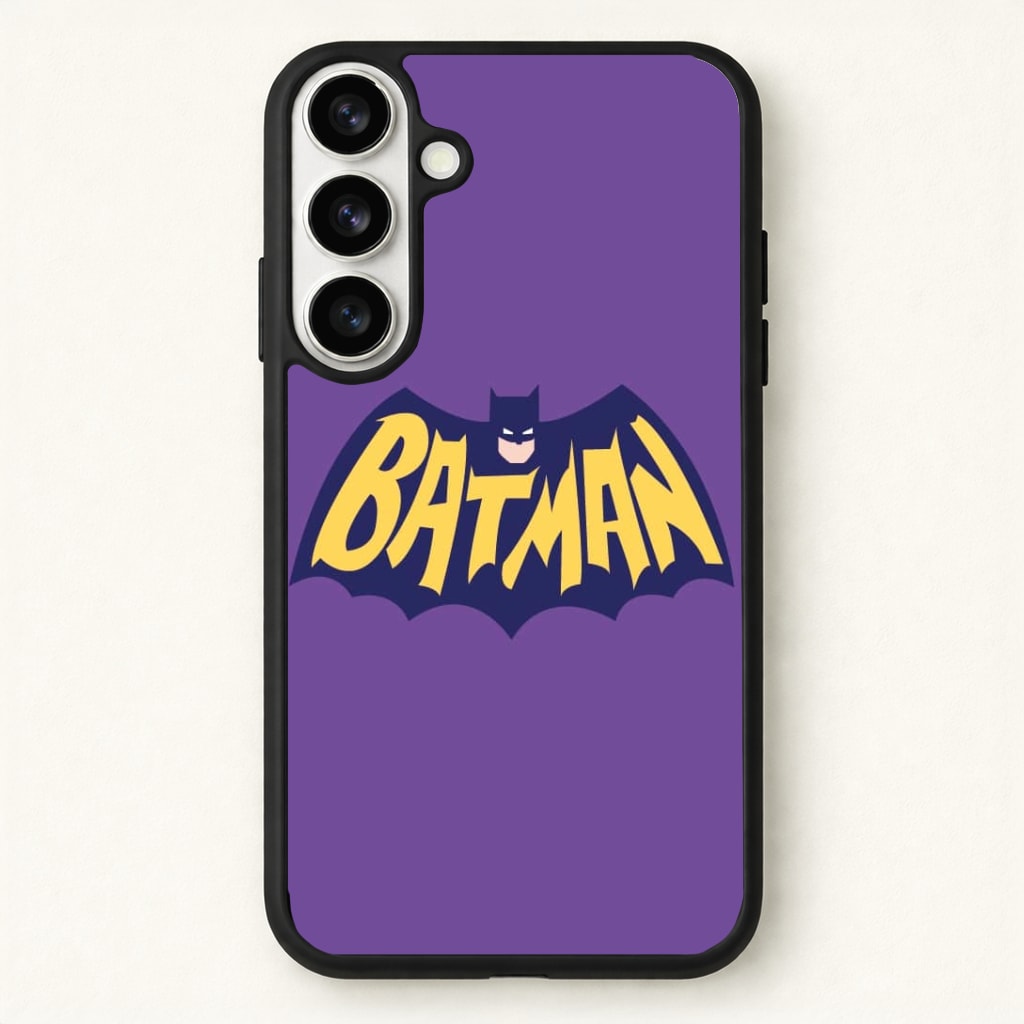 Bat Superhero Purple Logo Phone Case - Galaxy S26 / Standard