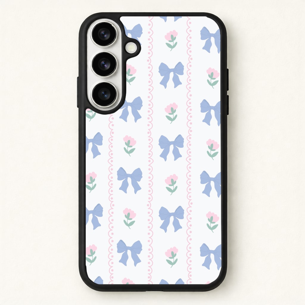 Pink Bows Pattern - Clean Girl Aesthetic Phone Case - Galaxy S26 / Standard