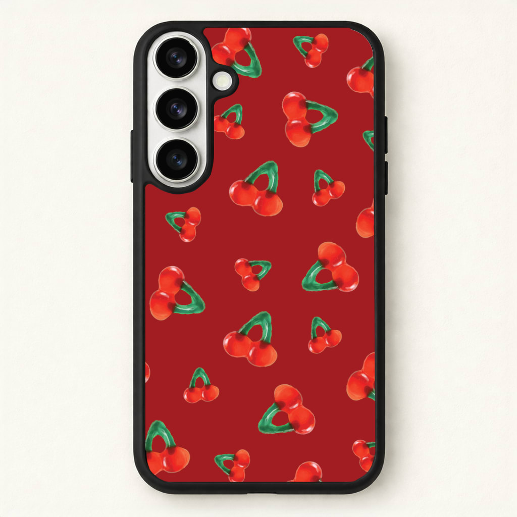 Gummy Cherries Pattern Phone Case - Galaxy S26 / Standard