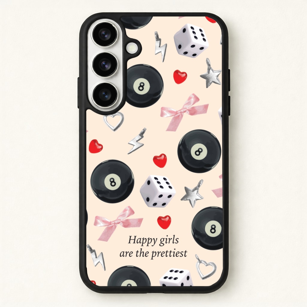 Happy Girls Are The Prettiest Pattern Phone Case - Galaxy S26 / Standard