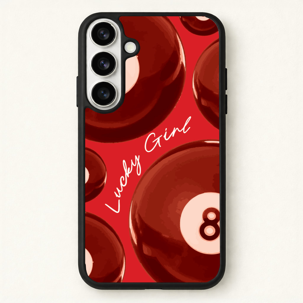 8-Ball Lucky Girl Pattern Phone Case - Galaxy S26 / Standard