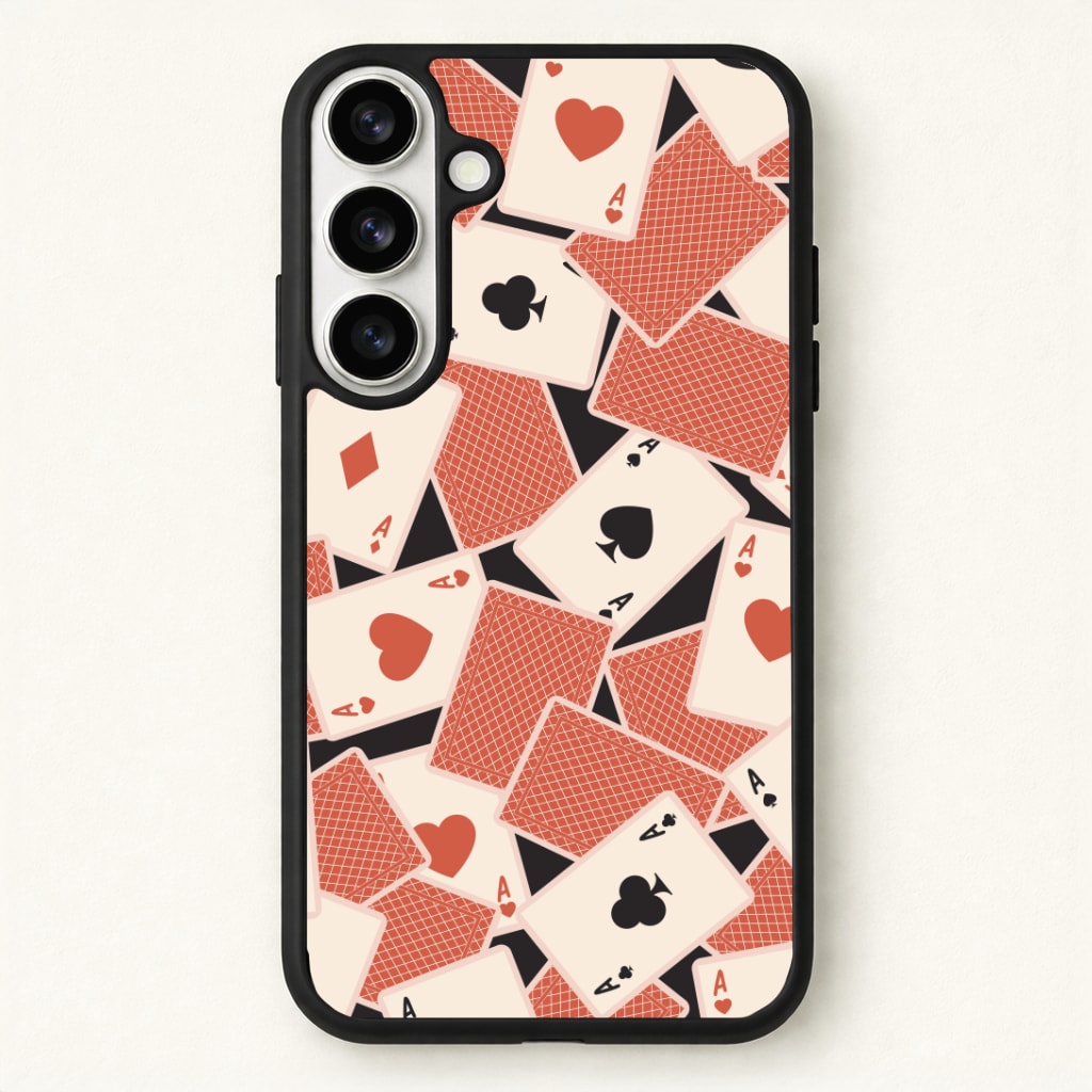 Playing Cards Collage Pattern Phone Case - Galaxy S26 / Standard