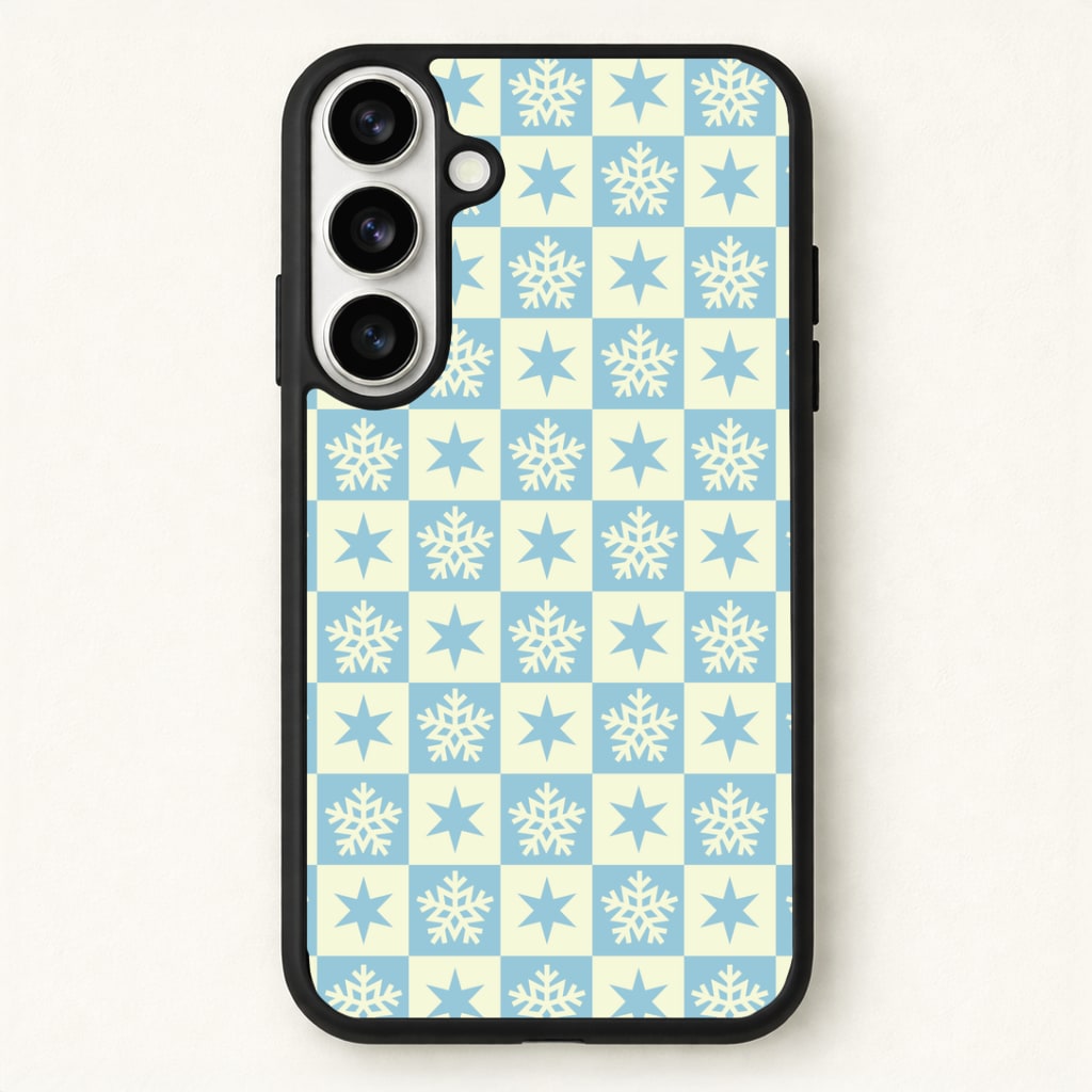 Snow And Star Pattern Phone Case - Galaxy S26 / Standard