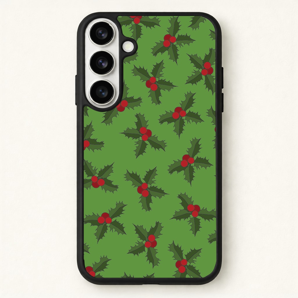 Holly Pattern Phone Case - Galaxy S26 / Standard