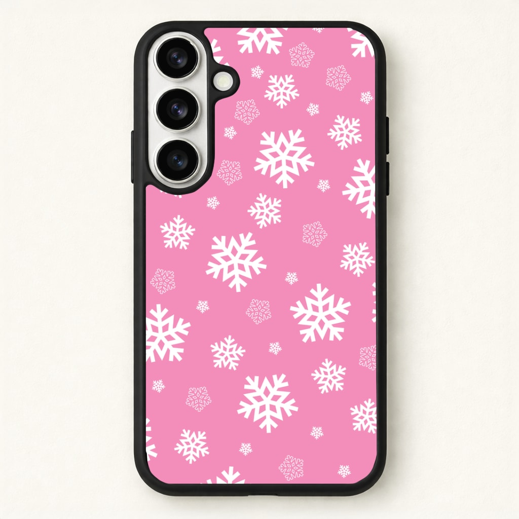 Snow Pink Pattern Phone Case - Galaxy S26 / Standard
