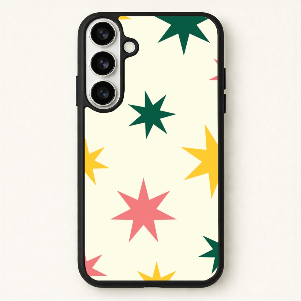 Colourful Christmas Stars Pattern Phone Case - Galaxy S26 / Standard